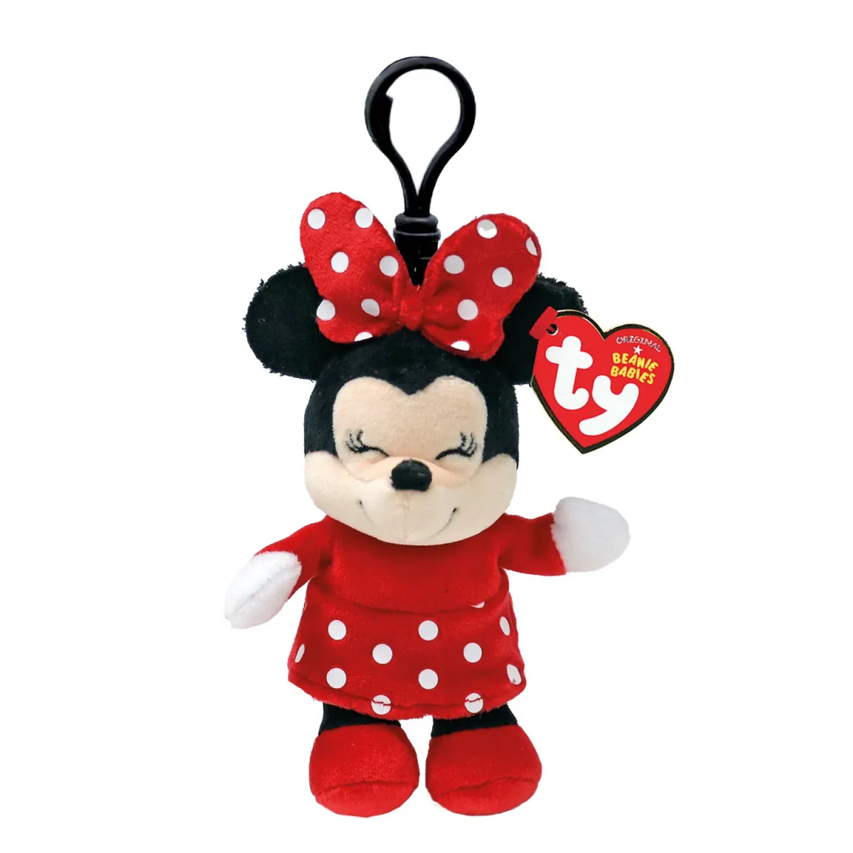 Disney Λούτρινο Beanie Babies Κλιπ Minnie Mouse 8,5εκ