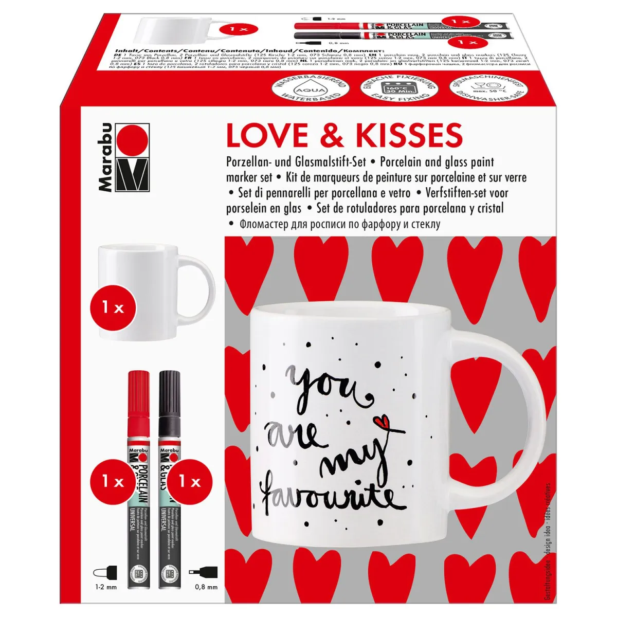 DIY Κούπα Love & Kisses Marabu