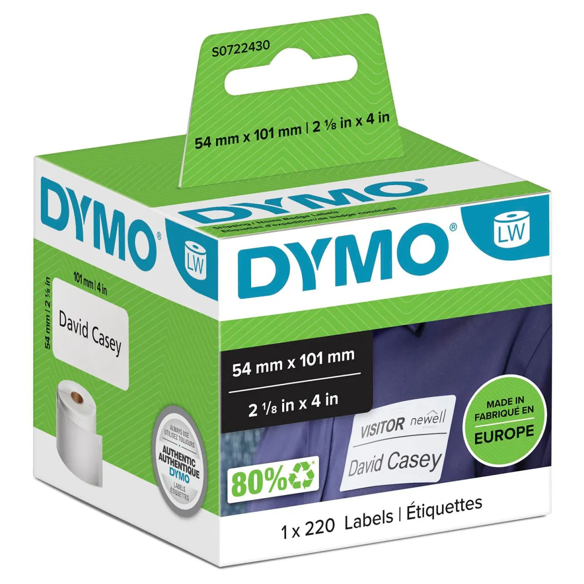 Dymo Χαρτοταινίες Ετικετογράφου Διευθύνσεων 101mmΧ54m