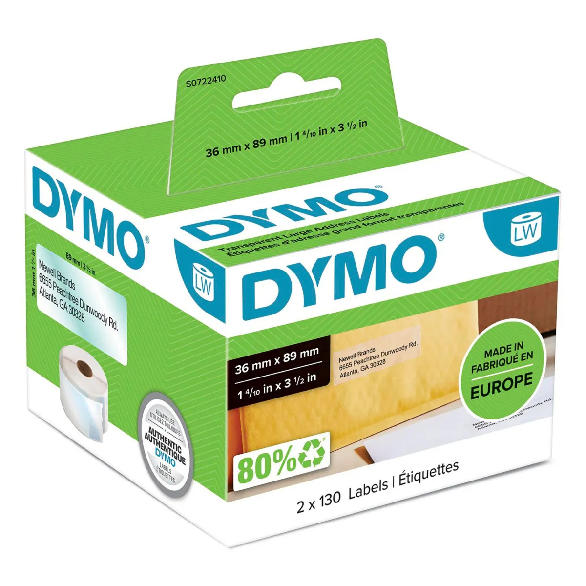 Dymo Ετικέτες Ετικετογράφου Διευθύνσεων 89Χ36mm