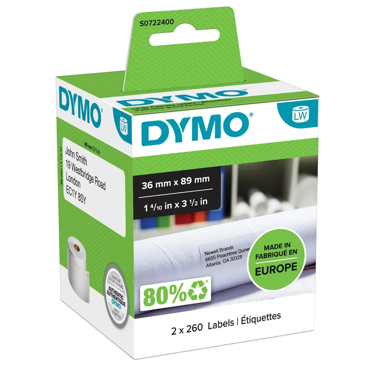Dymo Χαρτοταινία Ετικετογράφου 89mmX36mm