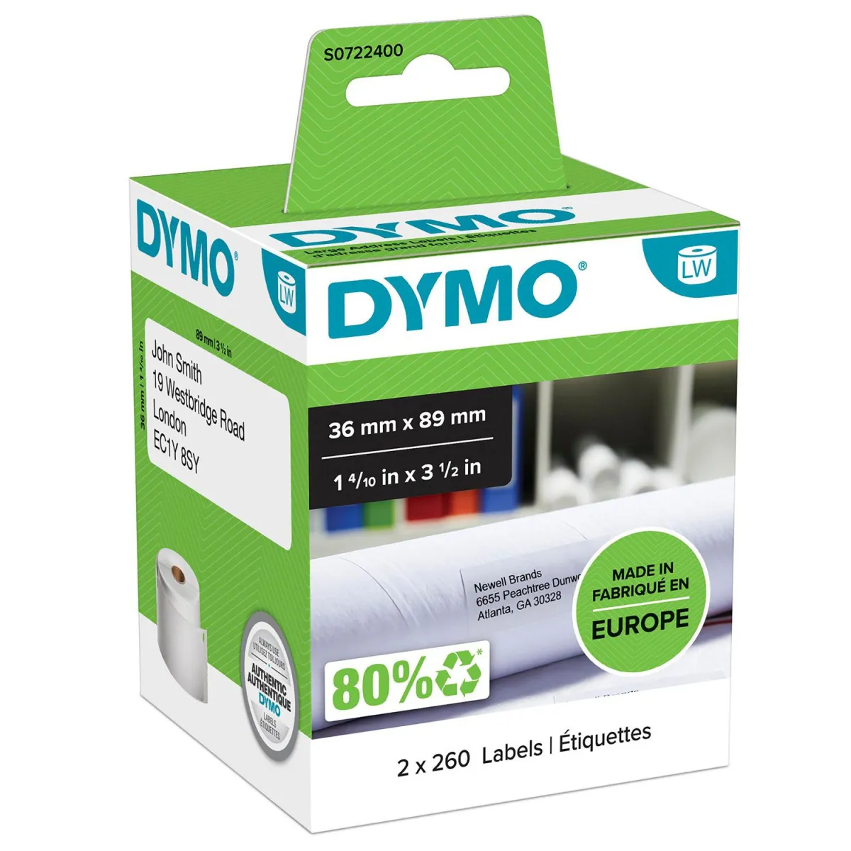 Dymo Χαρτοταινία Ετικετογράφου 89mmX36mm