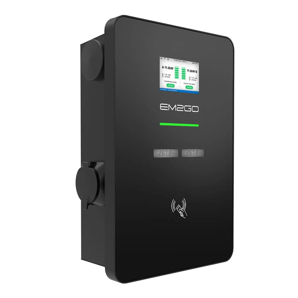EM2GO Wallbox Duo Power 2X 11KW + RCBO (FI/LS) + 2x MID + 4G
