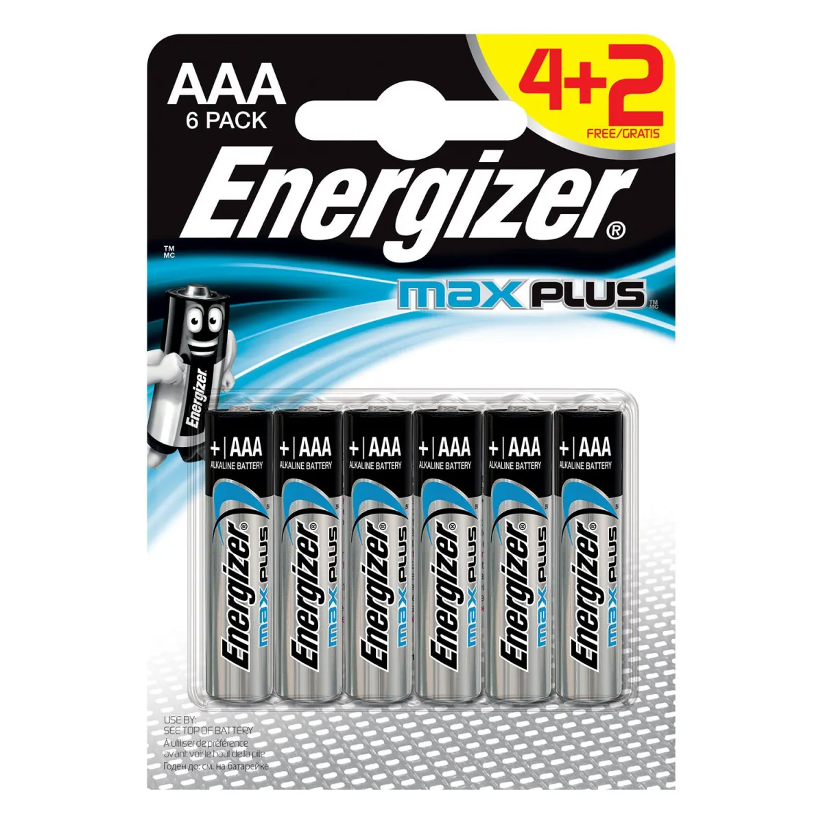 Energizer Μπαταρίες Αλκαλικές Max Plus AAA (4 τεμ+2 Δώρο)