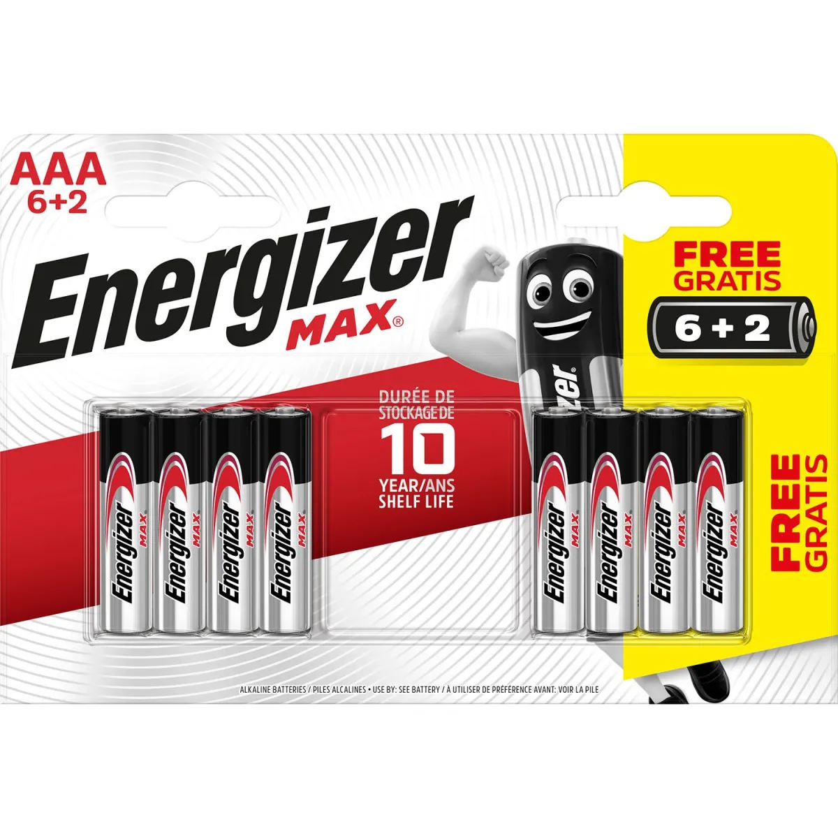 Energizer Μπαταρίες Αλκαλικές Max Ultra+ AAA (6 τεμ+2 Δώρο)