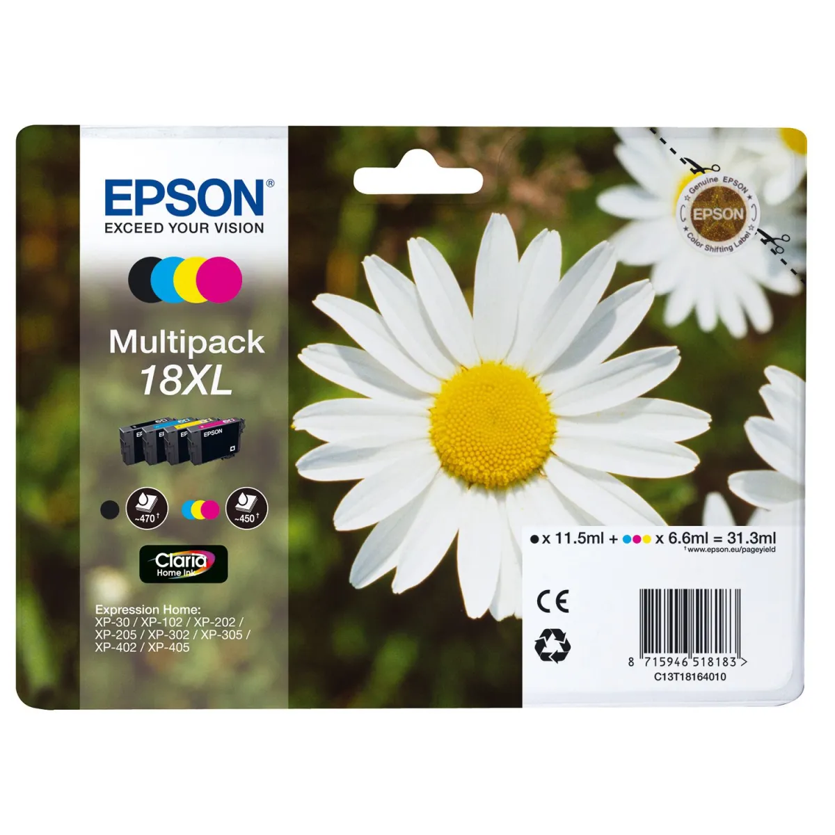 Μελάνι Epson 18XL (BK-C-M-Y) Multipack