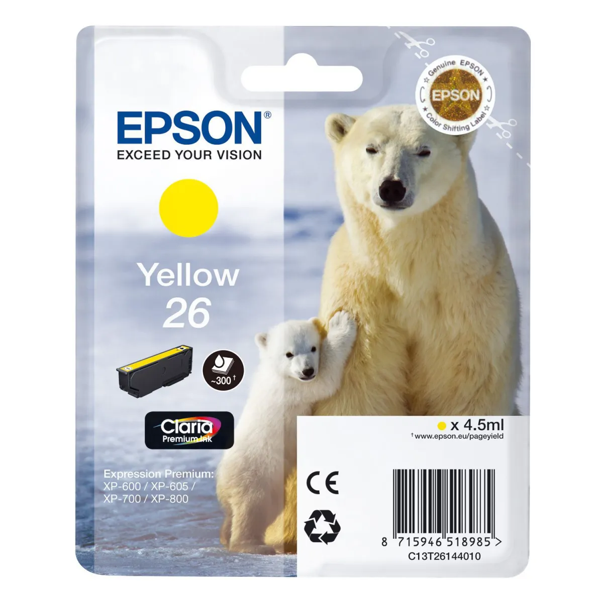 Μελάνι Epson 26 Yellow