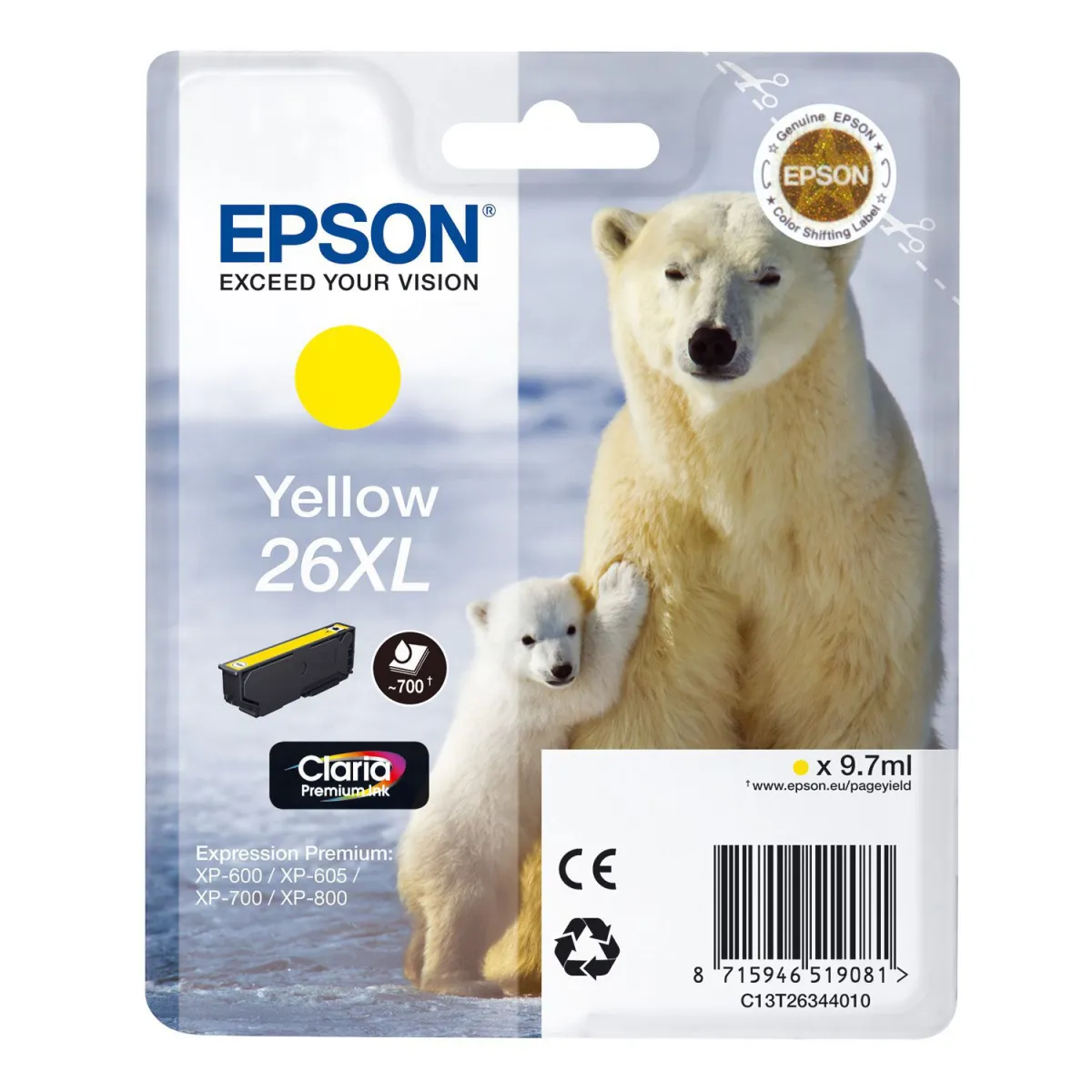 Μελάνι Epson 26XL Yellow