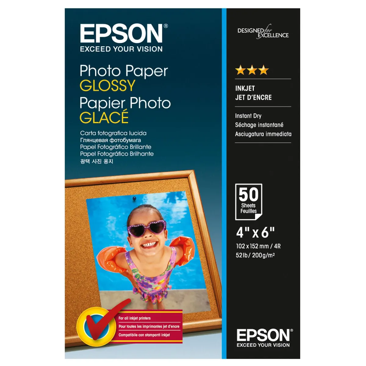 Epson Χαρτί Photo Φωτογρ. 10 x 15 cm/50 φύλλα 200 gr