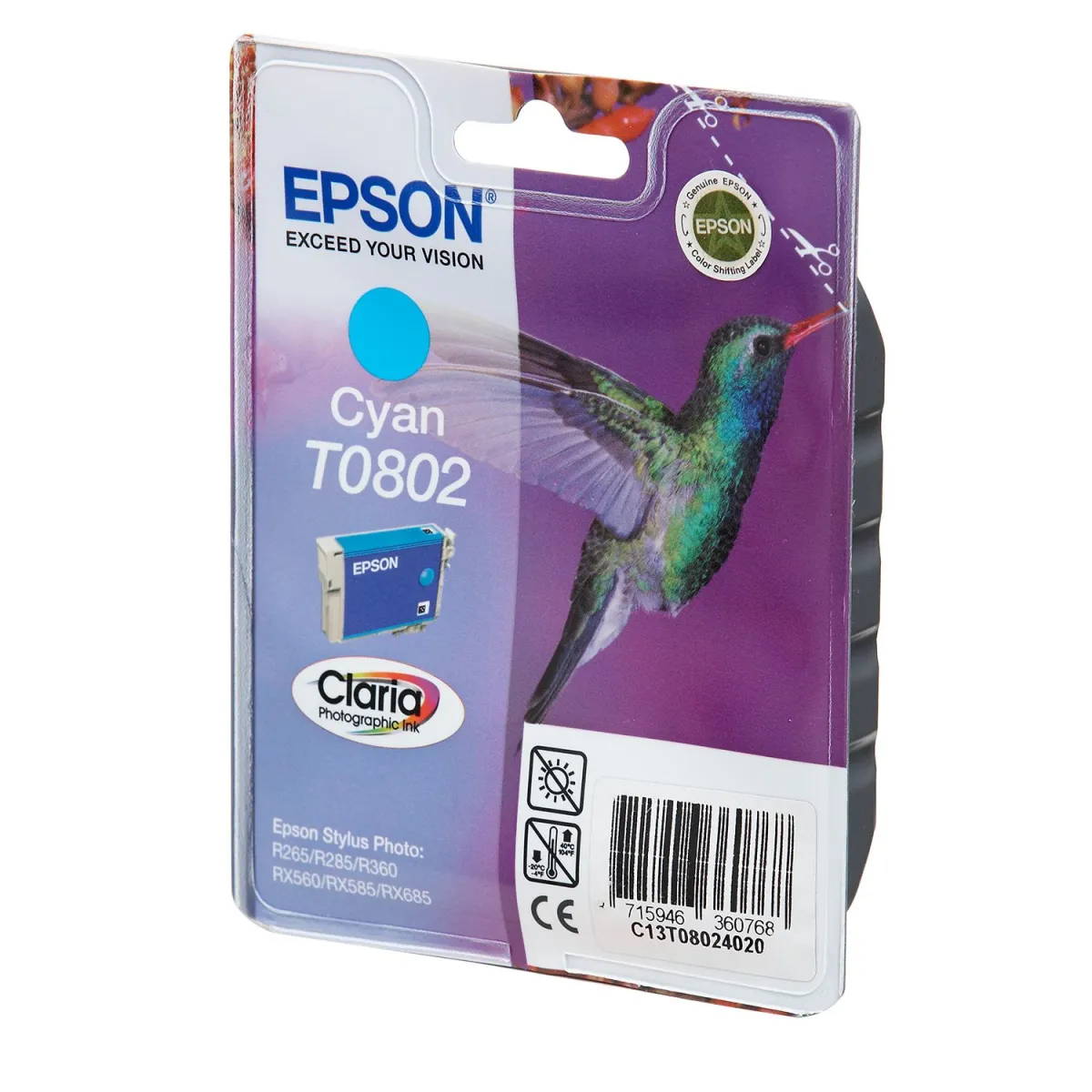 Μελάνι Epson T0802 Cyan