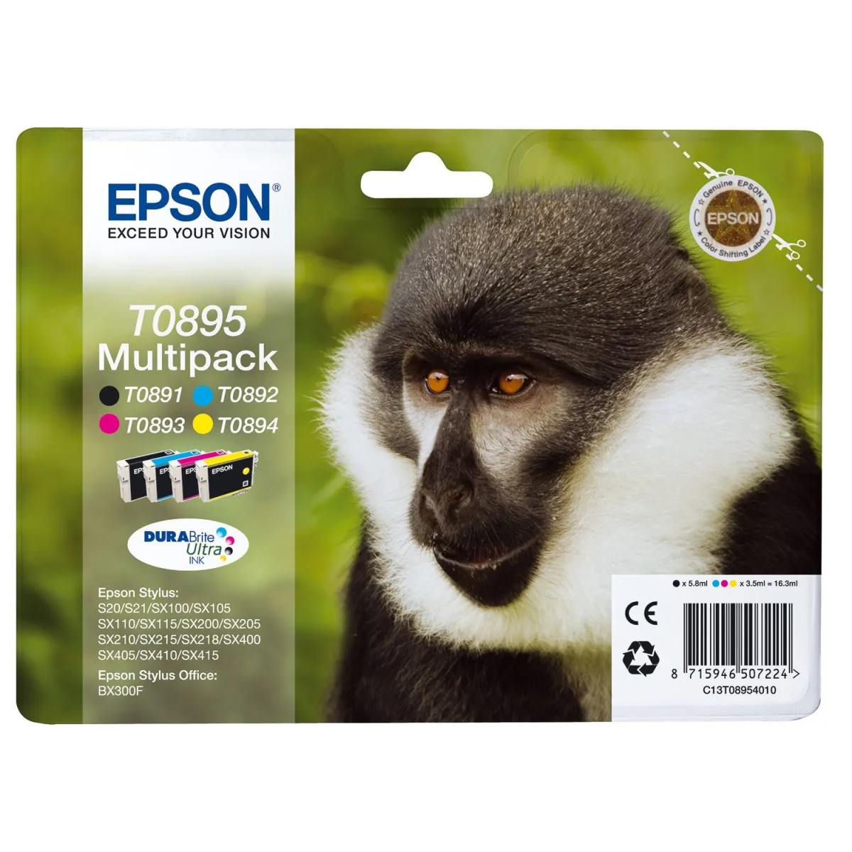 Μελάνι Epson T0895 (BK-C-M-Y) Multipack