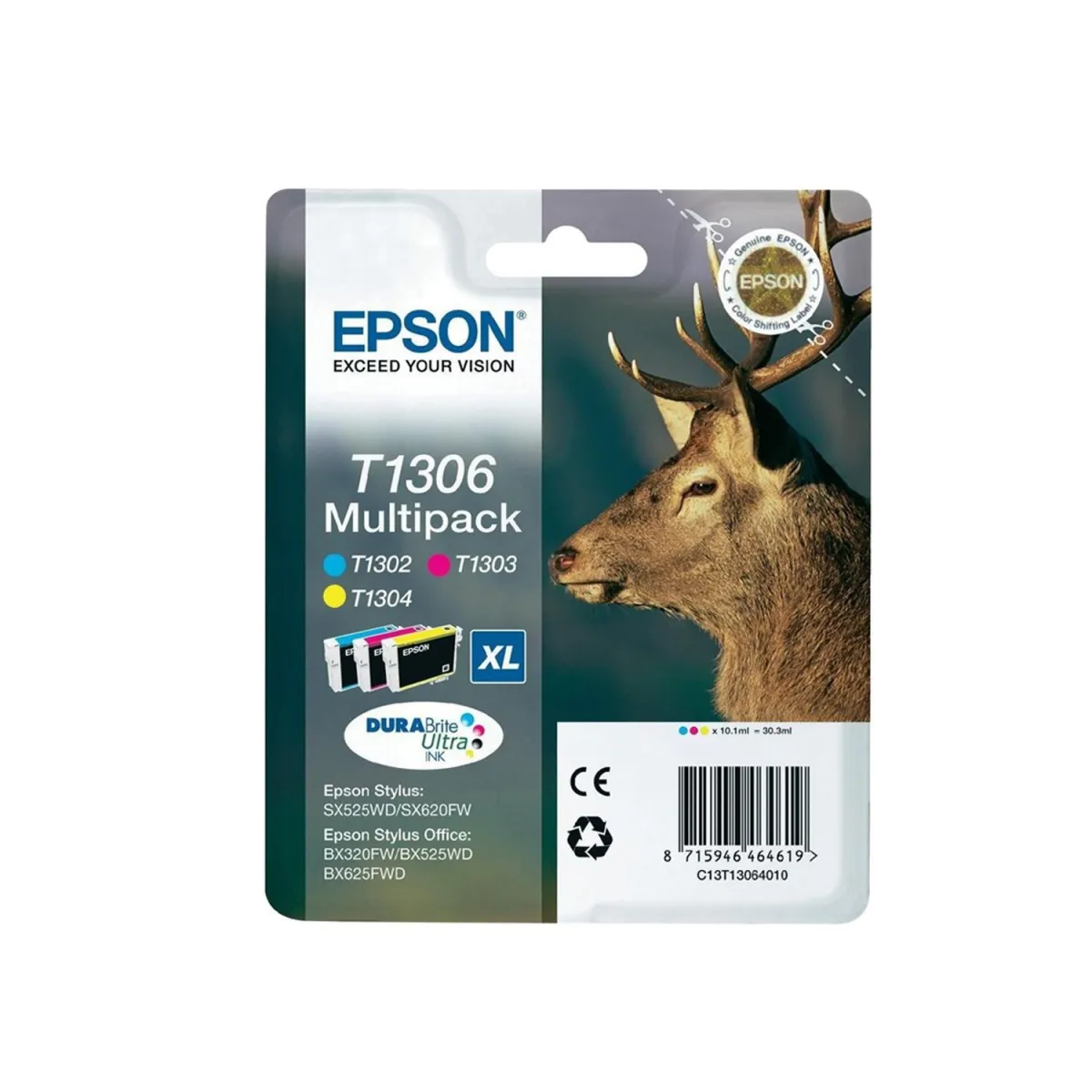 Μελάνι Epson T1306 XL (C-M-Y) Multipack