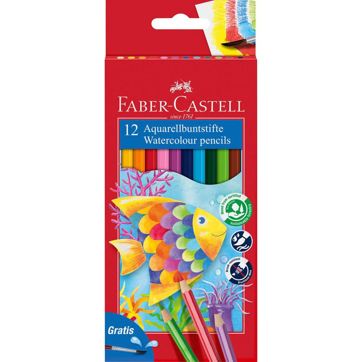 Faber Castell Ξυλομπογιές Ακουαρέλας 12τεμ.