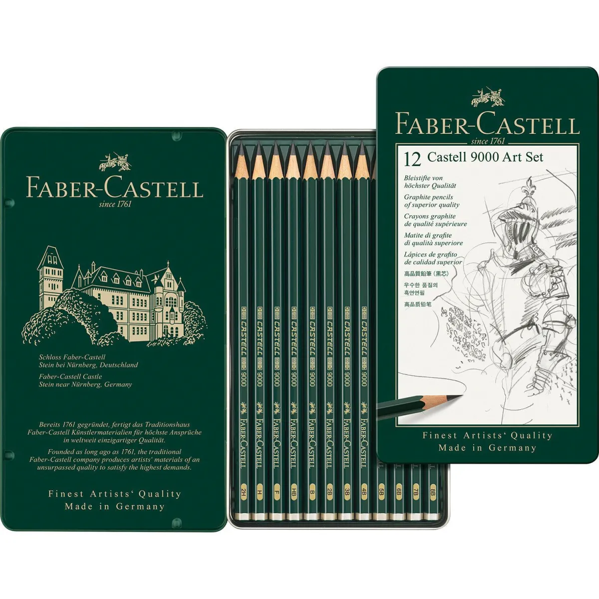 Faber Castell Σέτ Μολύβια Σχεδίου 9000 2H-8B