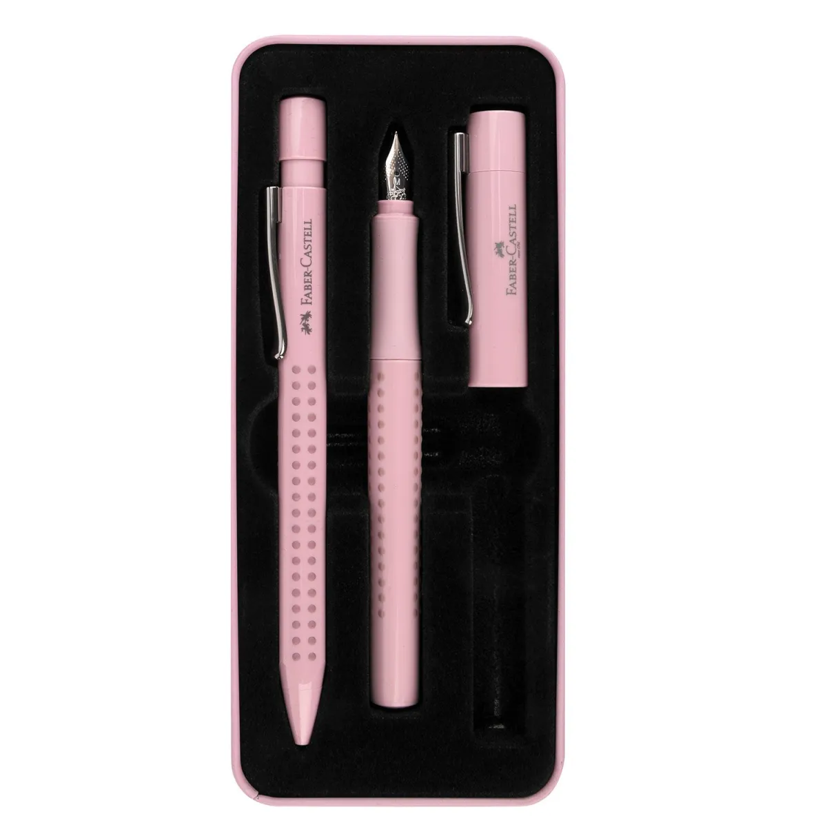 Faber Castell Στυλό Διαρκείας & Πένα Ροζ 2τεμ.