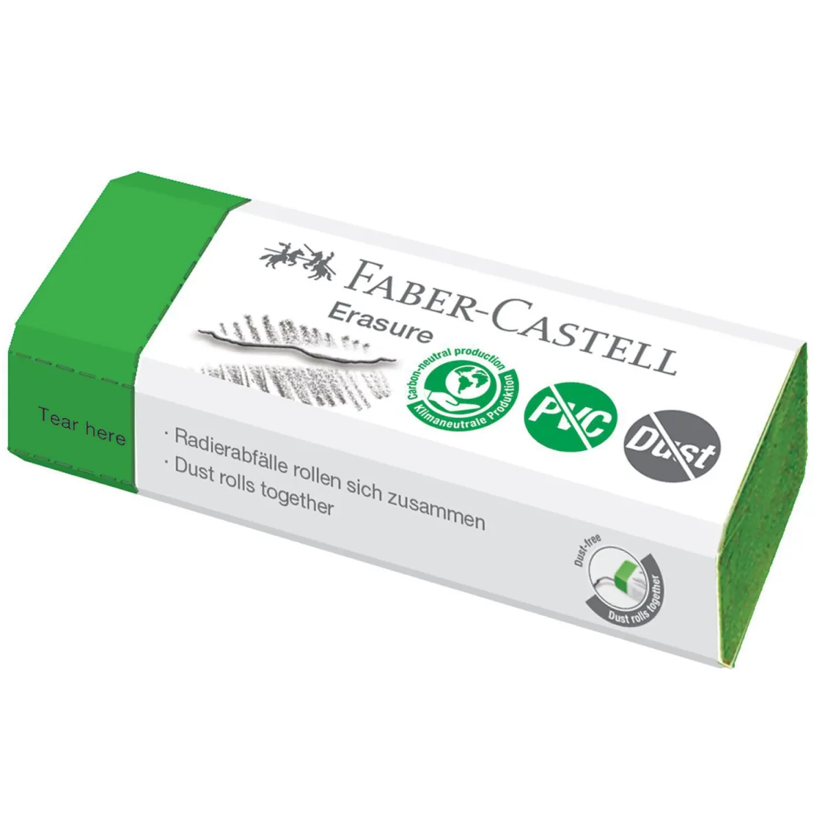 Faber Castell Γόμα για Μολύβι Πράσινη Dust Free Eco