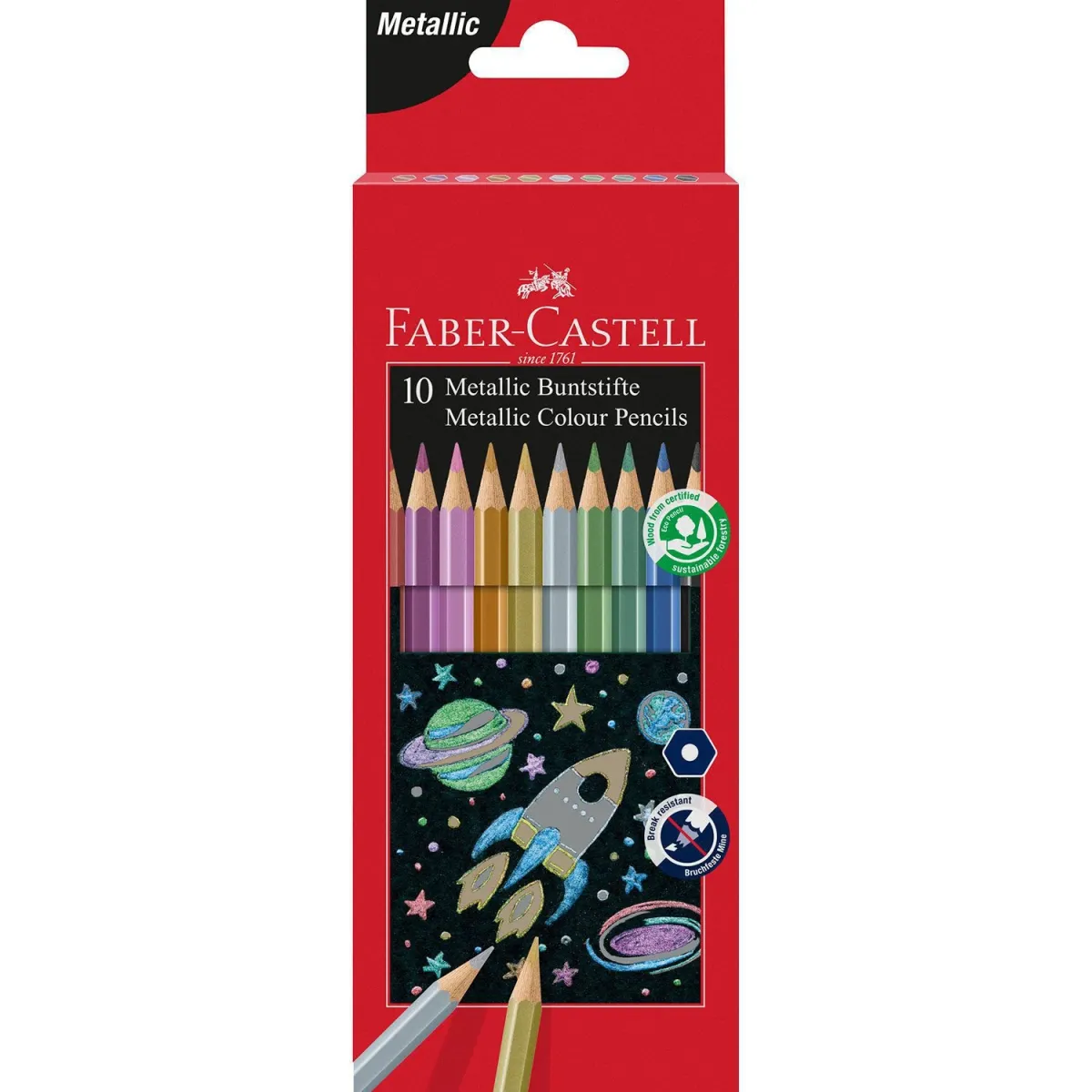 Faber Castell Ξυλομπογιές Metallic 10τεμ.