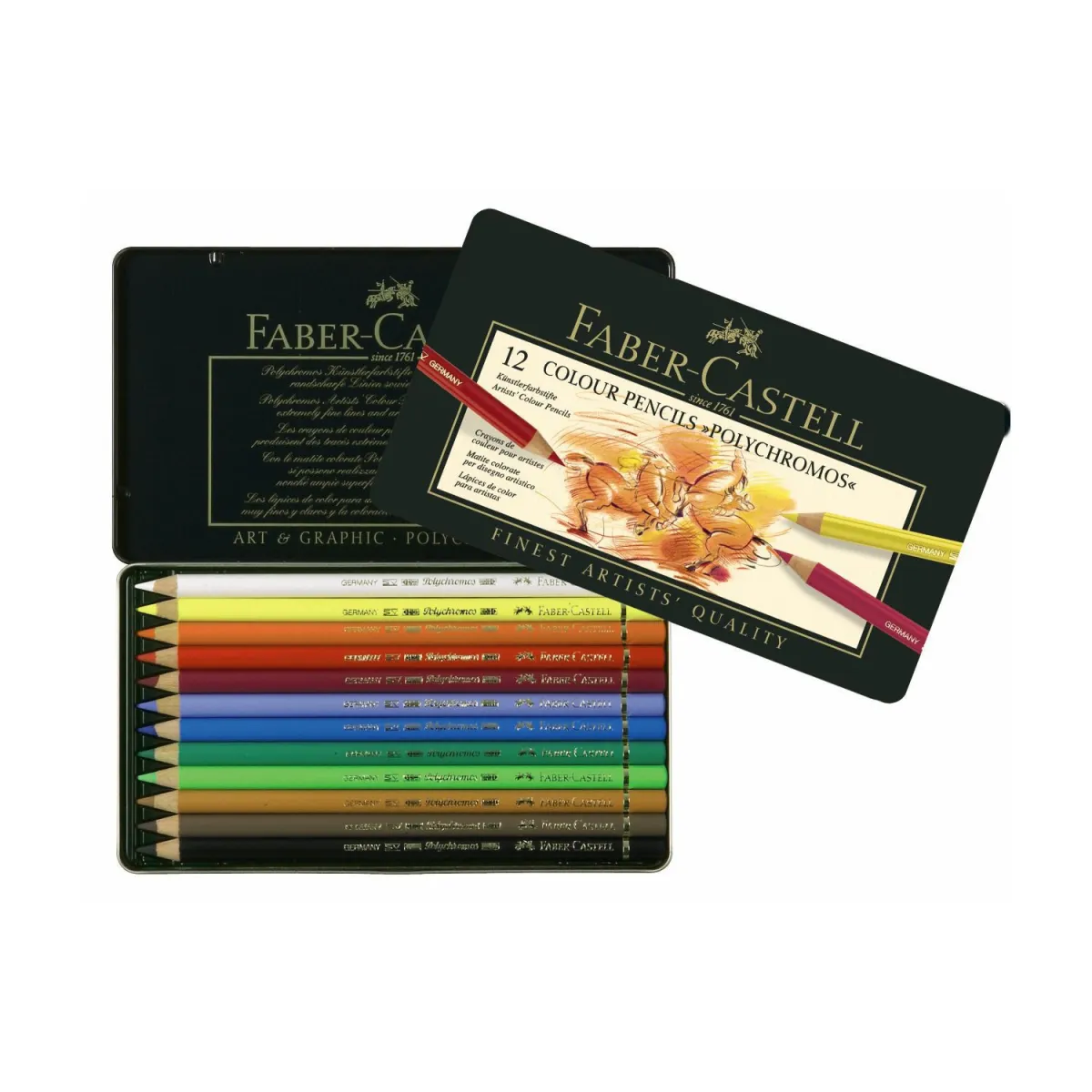 Faber Castell Χρωματιστά Μολύβια Polychromos 12τεμ.