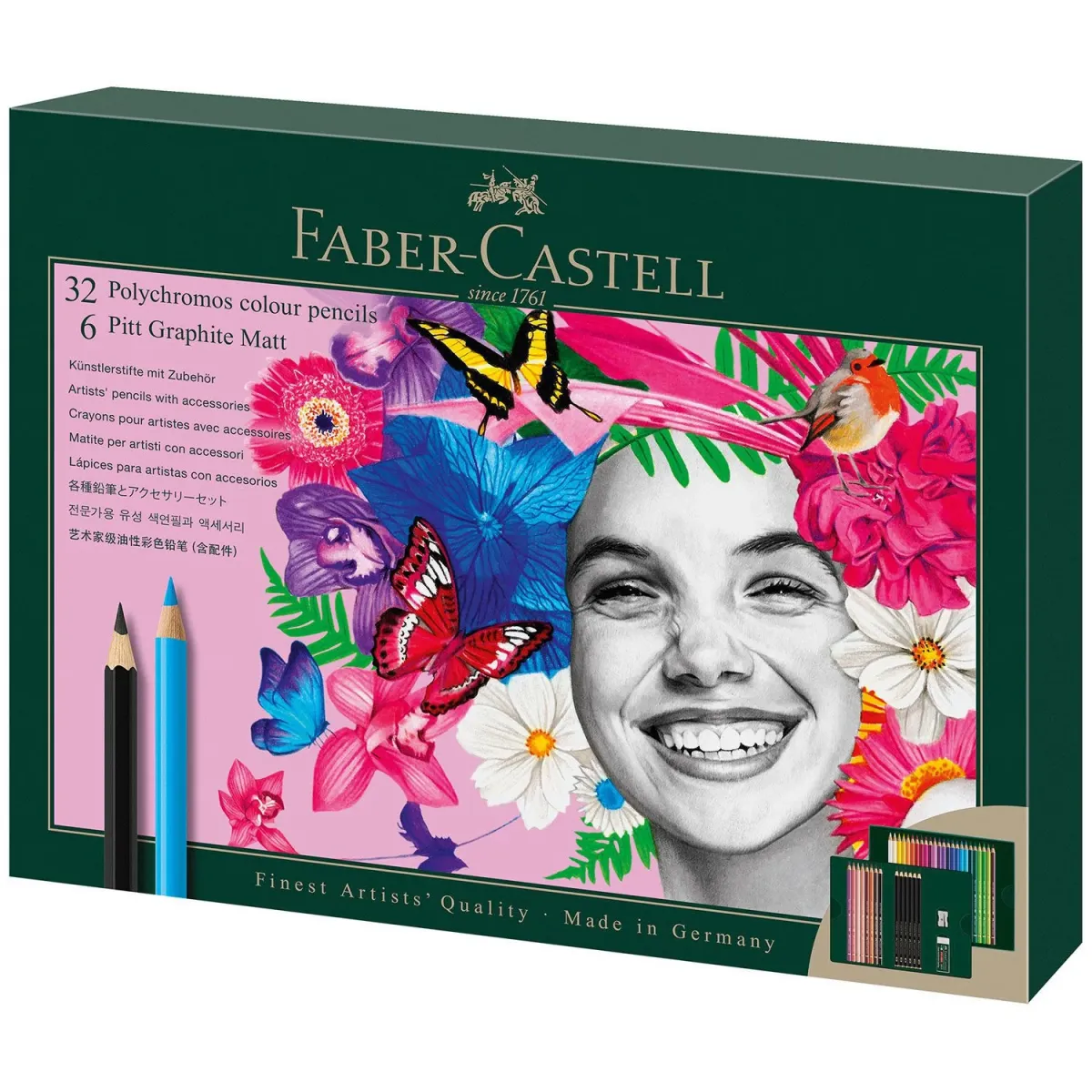 Faber Castell Κασετίνα Ξυλομπογιές Polychromos & Pitt Graphite Matt 40τεμ.