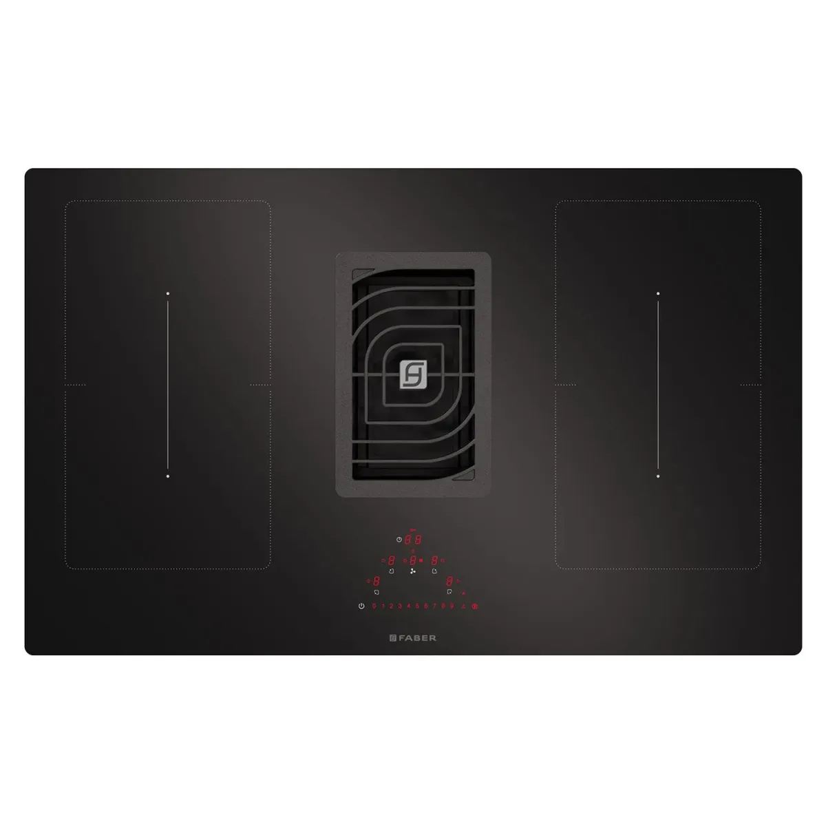 Faber GALILEO SMART BK GLASS A830 Εστίες με Απορροφητήρα