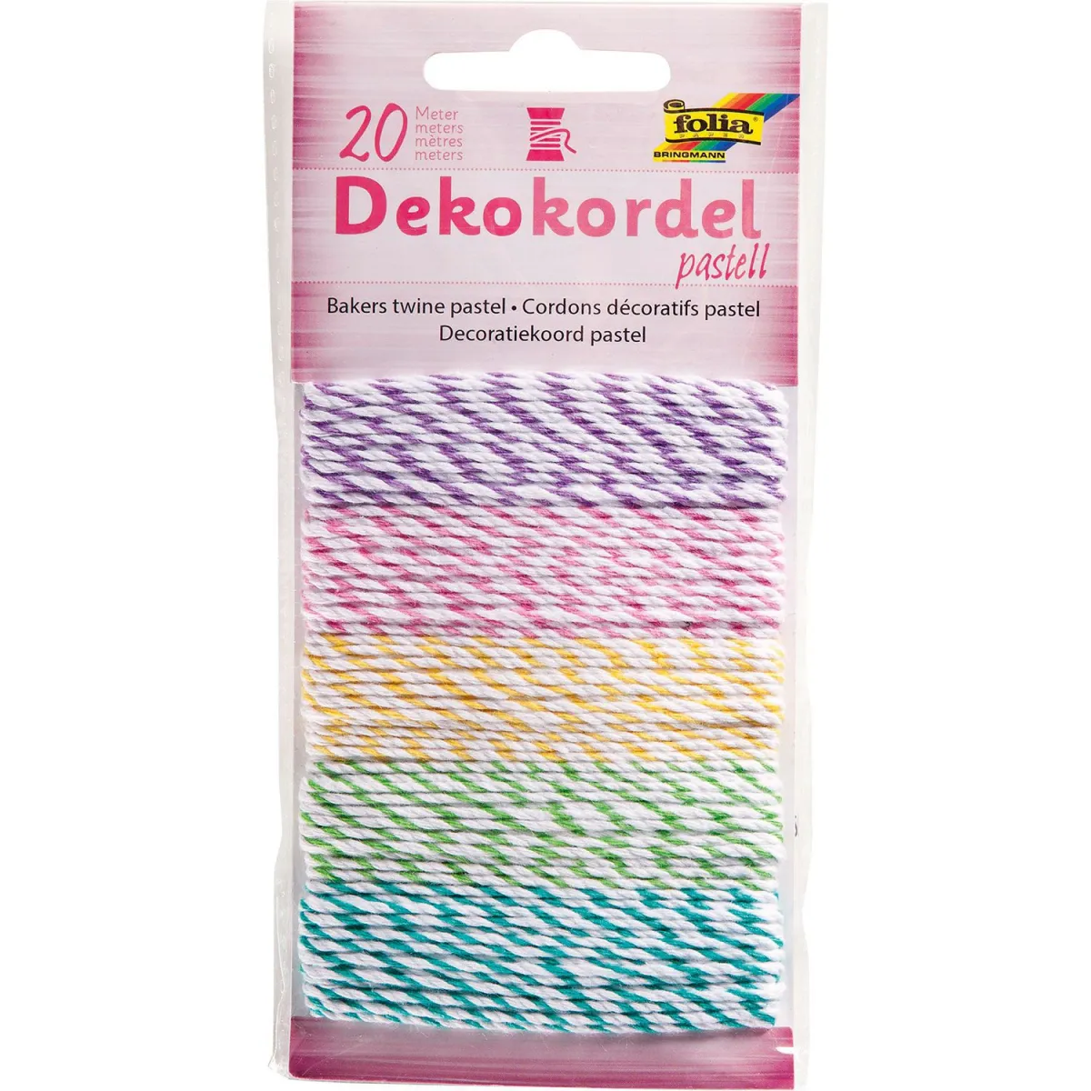 Folia Κορδόνια σε 5 pastel αποχρώσεις, 5*4m