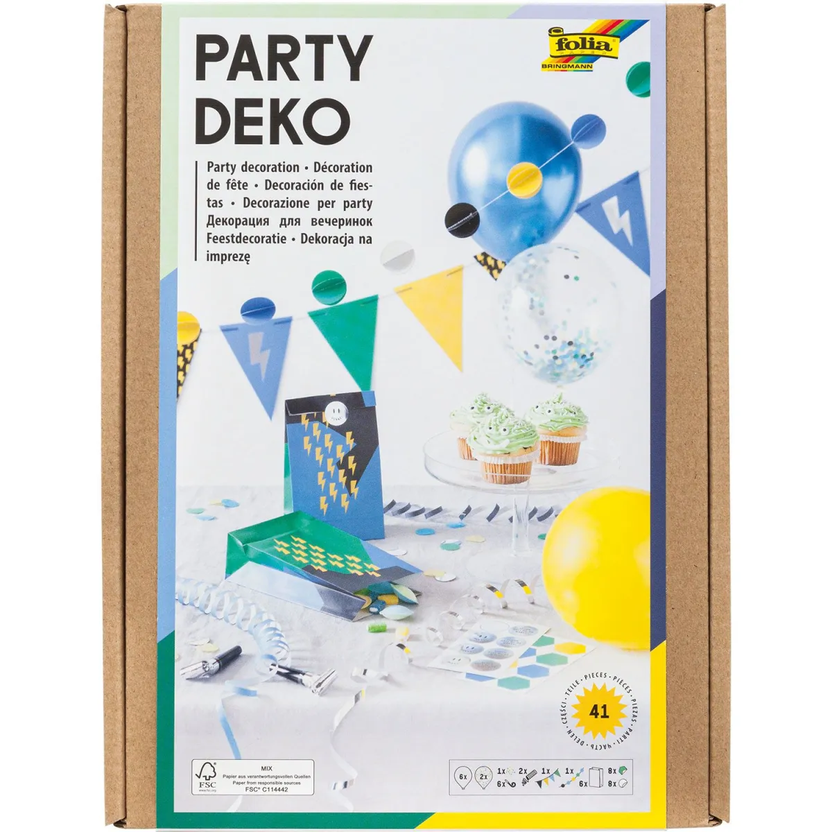 Folia Diy Kit Διακόσμησης Party Boys 41τεμ.
