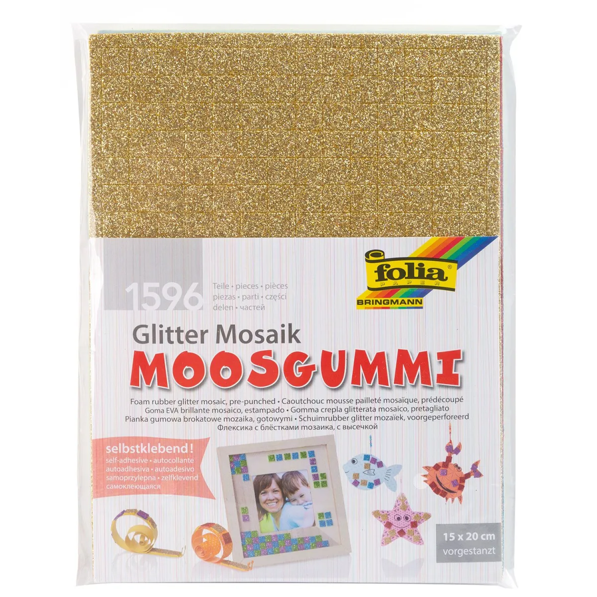 Folia Αυτοκόλλητα Αφρώδη Με Glitter 1.596τεμ.