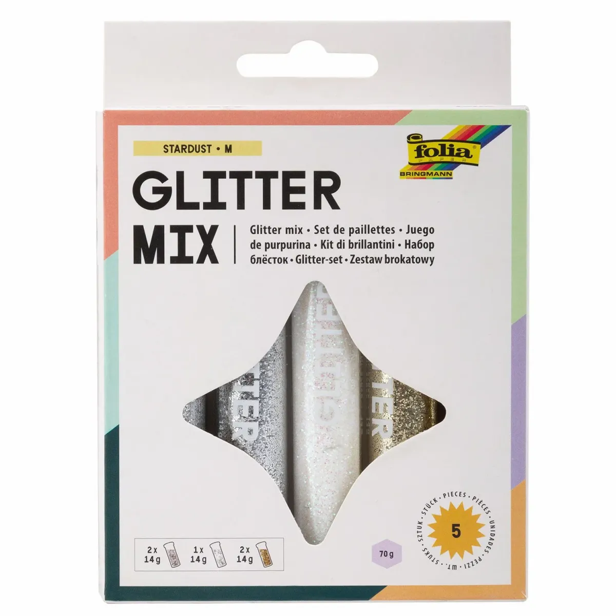 Folia Glitter 5τεμ.