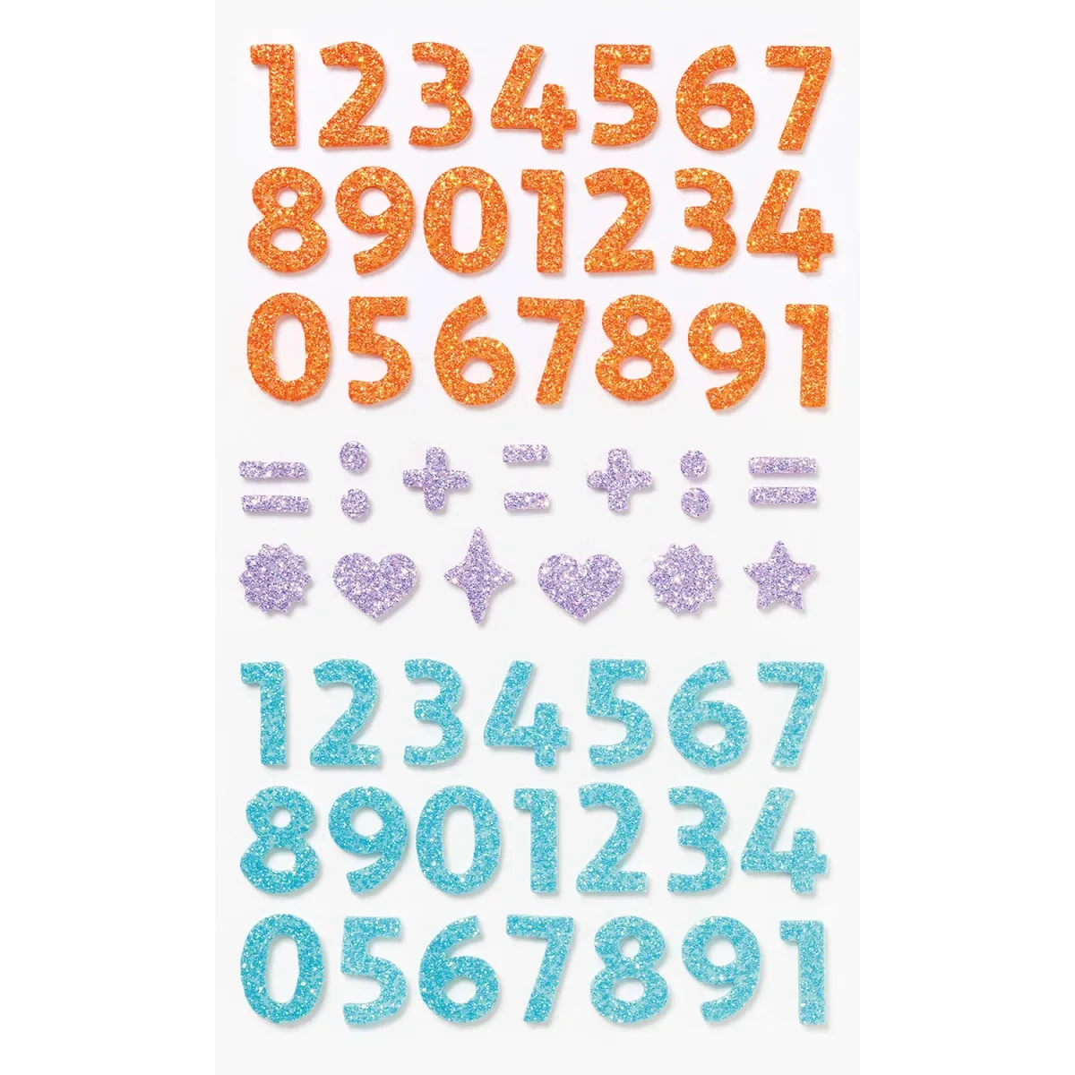 Folia Αυτοκόλλητα  ΑΦύλλαρώδη Numbers Με Glitter 112τεμ.