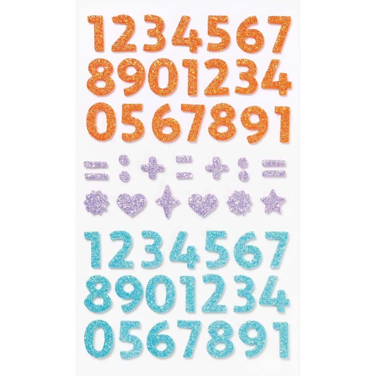 Folia Αυτοκόλλητα  ΑΦύλλαρώδη Numbers Με Glitter 112τεμ.