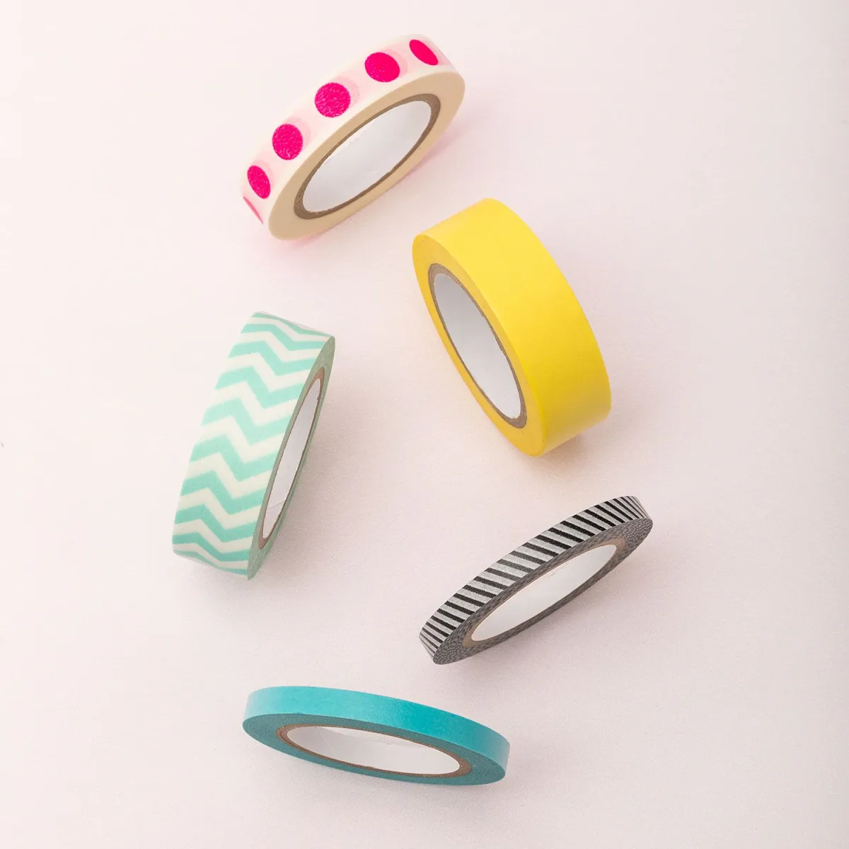 Folia Washi Tape 'Neon Pink' 5τεμ.