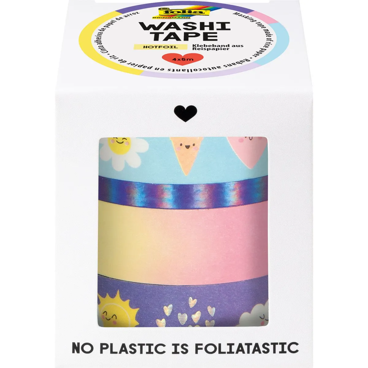 Folia Washi Tape Hotfoil Sunnyside 4τεμ.