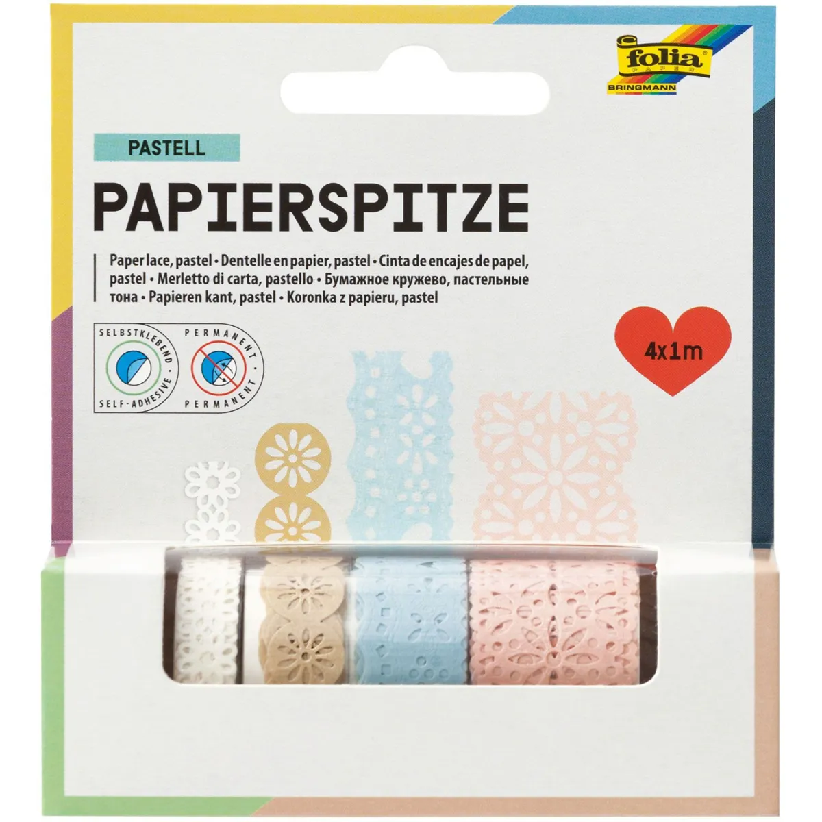 Folia Washi Tape Lace 'Country' 4τεμ.