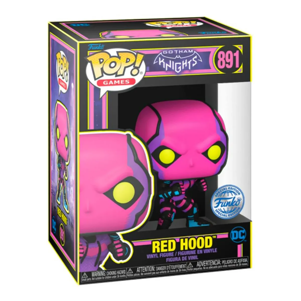 Φιγούρα Funko Pop! Games: Gotham Knights - Red Hood (Blacklight) (Special Edition) #891