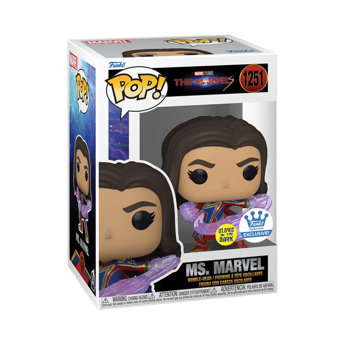 Φιγούρα Funko Pop! The Marvels - Ms. Marvel (Glows in the Dark) (Special Edition) #1251