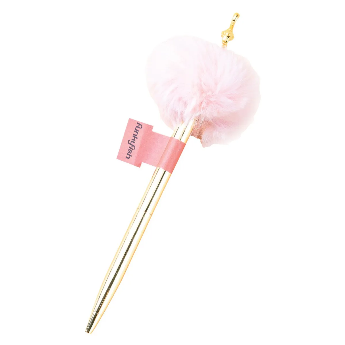 Funkyfish Στυλό Διαρκείας Pen Pom Pom Black Gold Ανοιχτό Ροζ