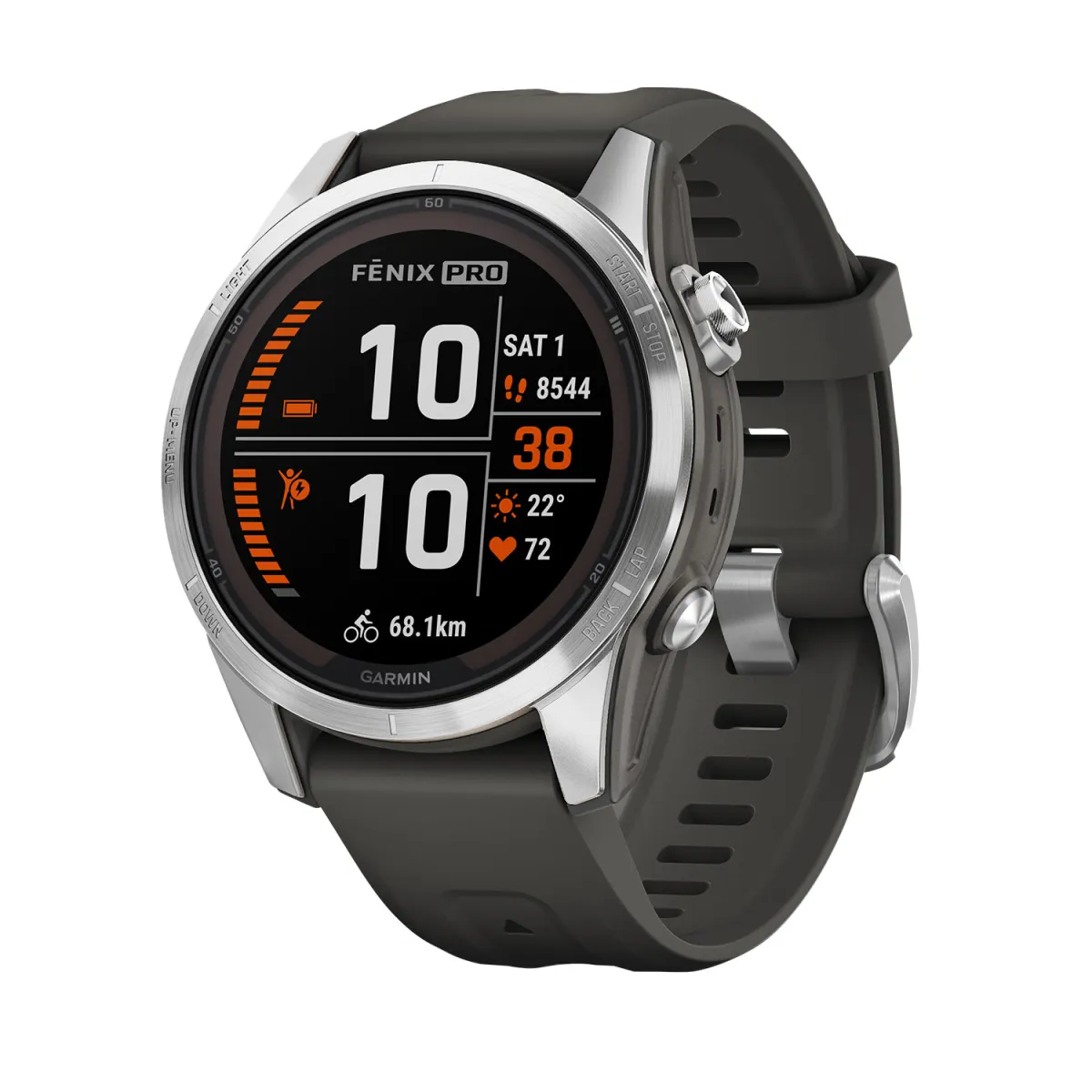 Garmin Fenix 7S Pro 42mm Solar Silver with Graphite