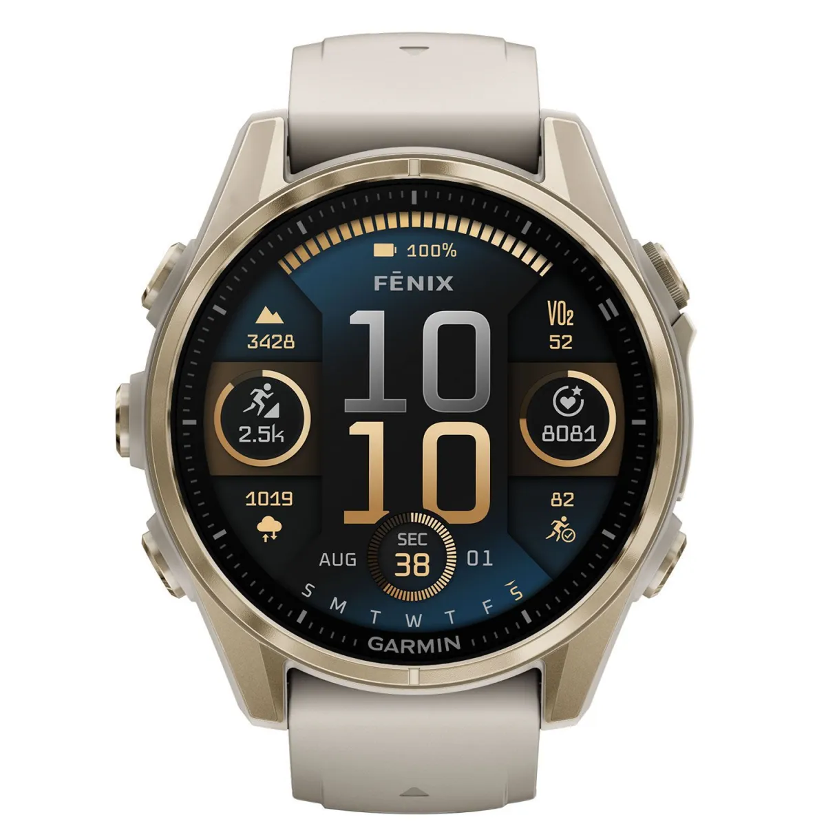 Garmin Fenix 8 43mm Amoled Sapphire Soft Gold