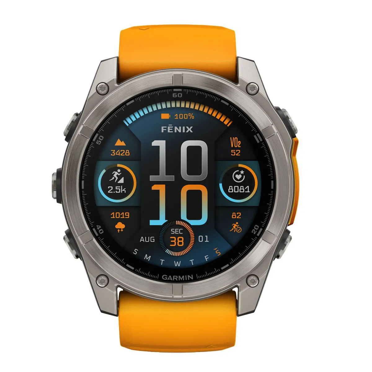 Garmin Fenix 8 51mm Amoled Sapphire Titanium/Orange