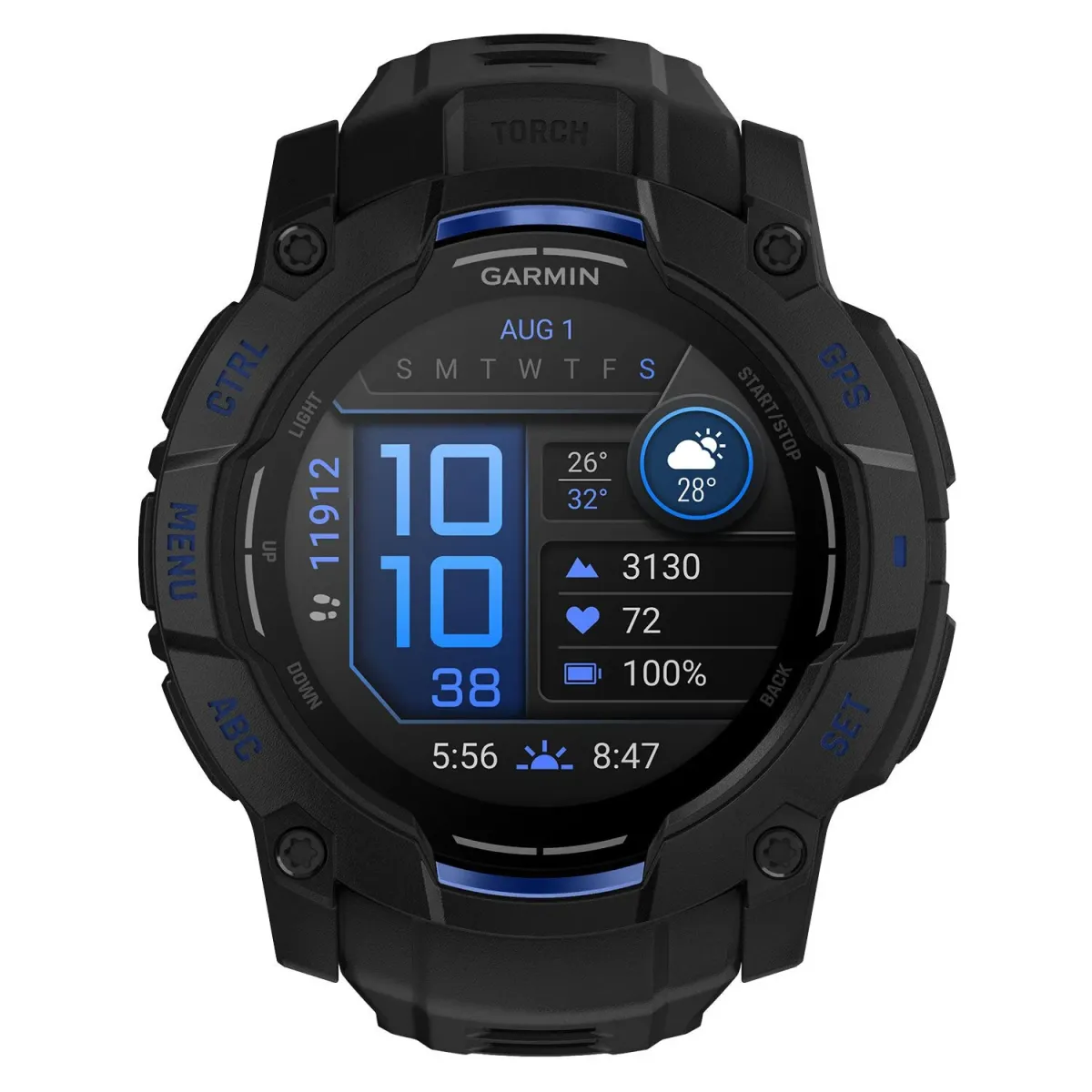 Garmin Instinct 3 AMOLED 50mm Black/Blue L E