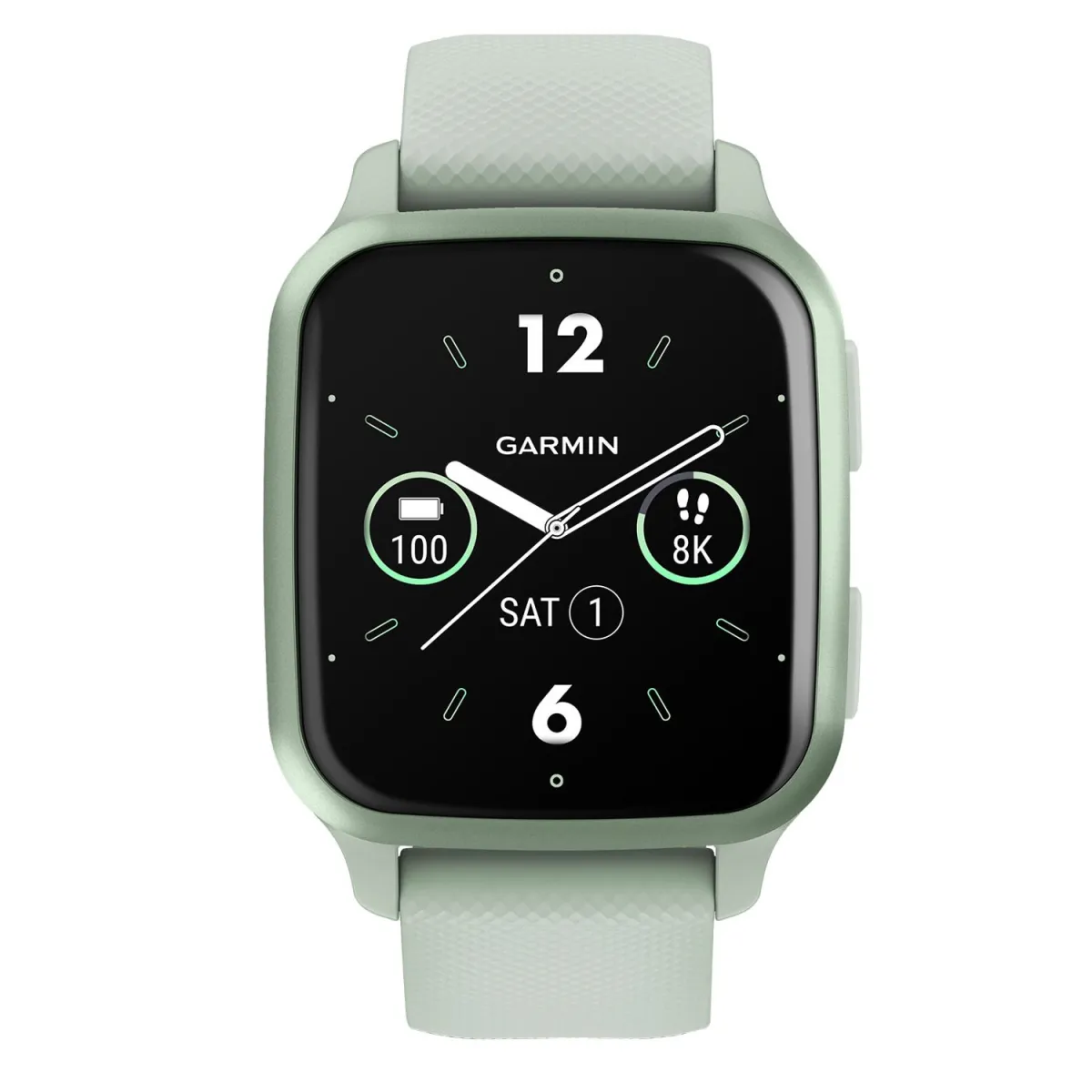 Garmin Venu Sq 2 Metallic Mint Bezel with Coo