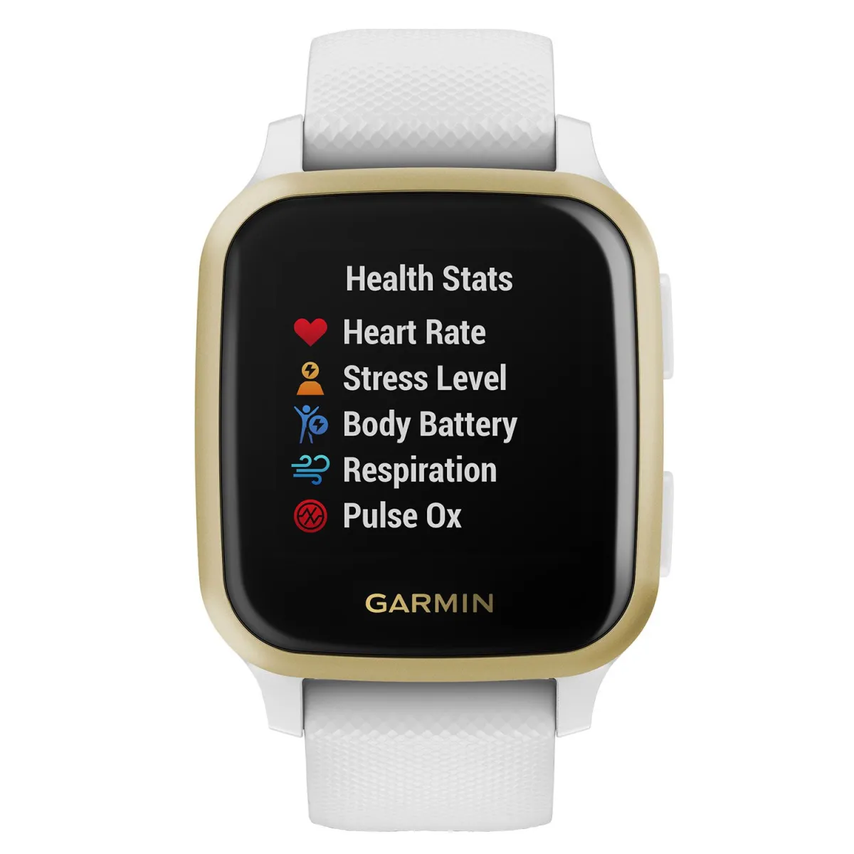 Garmin Venu Sq White with Light Gold Bezel