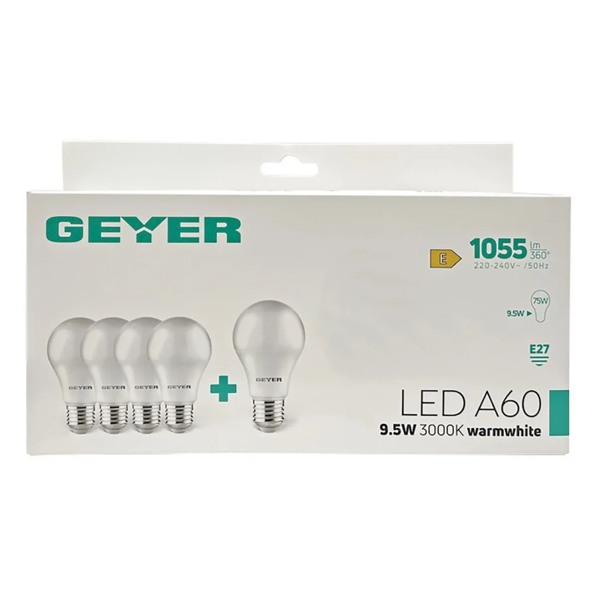 Geyer Λαμπτήρας E27 9,5W 3000K 1055lm 5p
