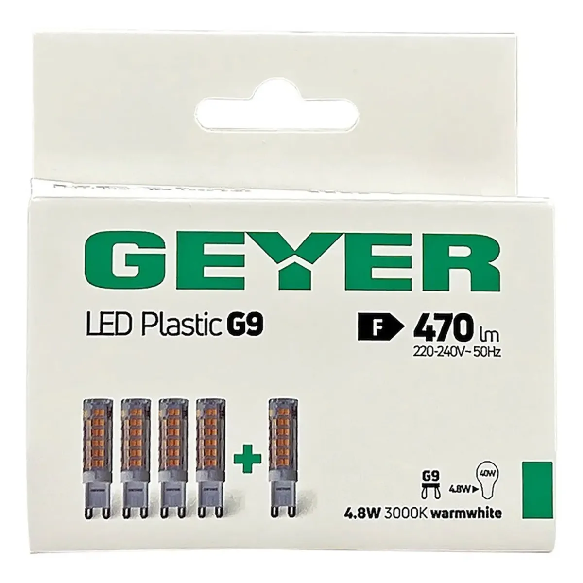 Geyer Λαμπτήρας G9 4.8W 3000Κ 470lm 5p