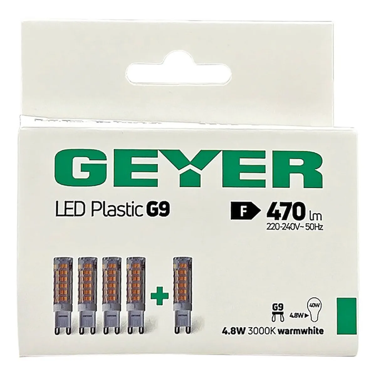 Geyer Λαμπτήρας G9 4.8W 3000Κ 470lm 5p