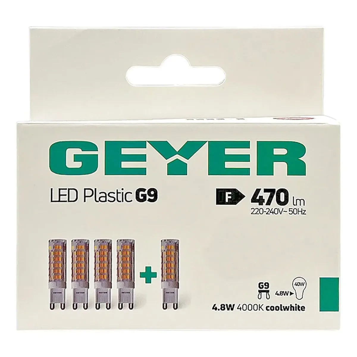 Geyer Λαμπτήρας G9 4.8W 4000Κ 470lm 5p