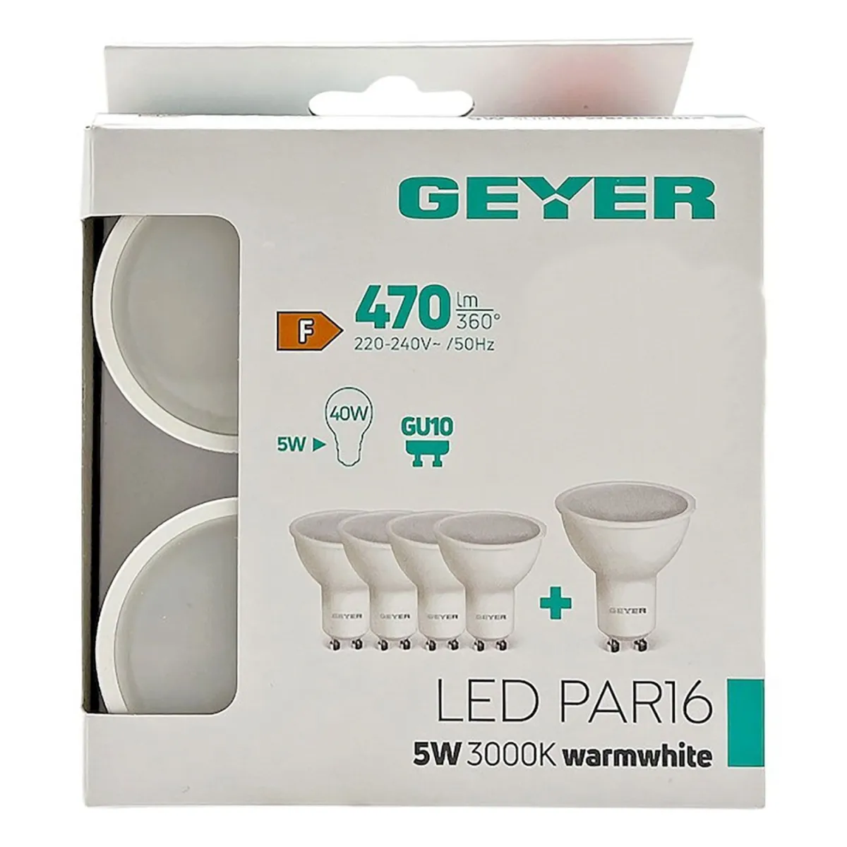 Geyer Λαμπτήρας GU10 5W 3000K 470lm 5p