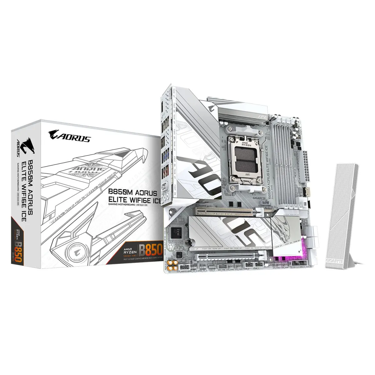 Gigabyte Motherboard B850M Aorus Elite Ice WIFI6E
