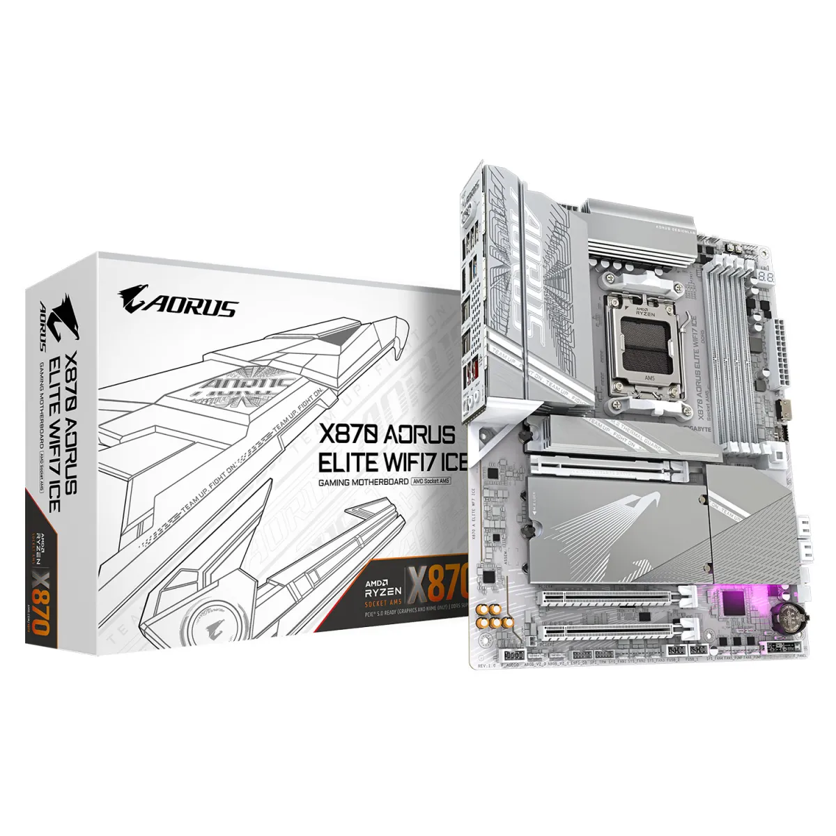 Gigabyte Motherboard X870 AORUS ELITE WIFI7 ICE
