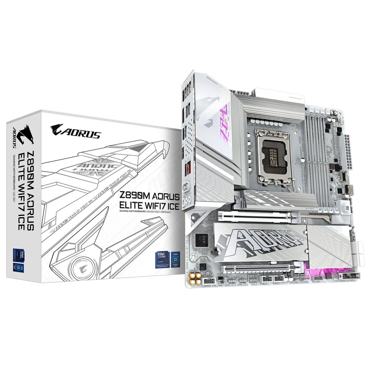 Gigabyte Motherboard Z890M AORUS ELITE WF7 ICE (Z890/1851/DDR5)